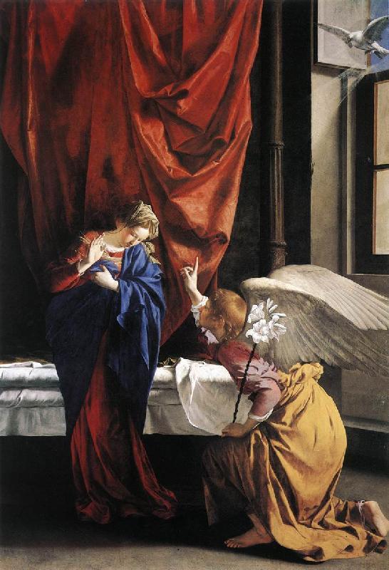 GENTILESCHI, Orazio Annunciation seyh oil painting image